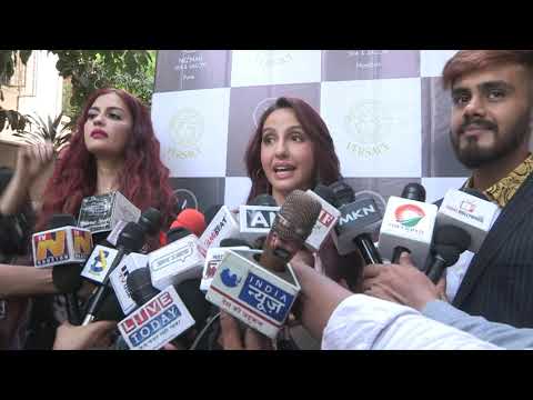 nora fatehi mohammad azharuddin mizmar spa and salon versace collezione