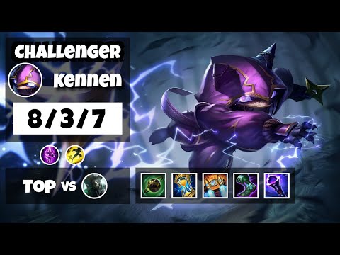 Kennen vs Mordekaiser 11.8 Top Lane S11 Challenger Gameplay (8/3/7) - EU