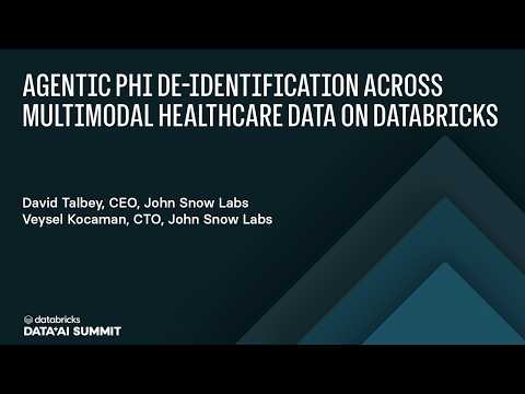 Watch: Agentic PHI De-Identification Across Multimodal Healthcare Data on Databricks