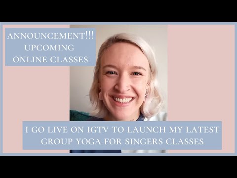 Yoga for Singers Classes!! 🗣️🧘🏼‍♀️💙 Find out more about my online group workshops. All levels!