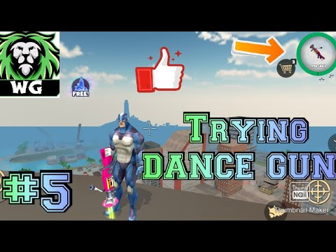 Trying DANCE GUN 🔫 in rope hero vice town.