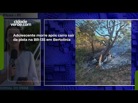 Adolescente morre após carro sair da pista na BR-135 em Bertolínia