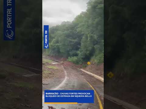 Fortes chuvas bloqueiam estrada em Siqueira Bello, interior de Barracão