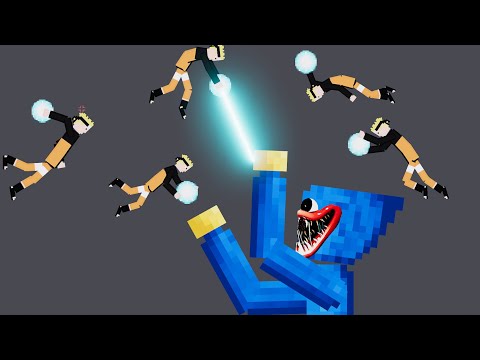 Naruto vs Huggy Wuggy Fighting - People Playground 1.22.3