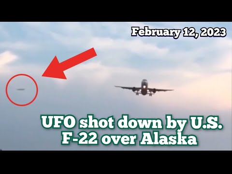 US F22 fighter jet shoots down UFO over Canada! (Feb.12, 2023)