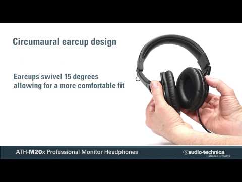 Audio-Technica M-Series ATH-M20x Professional Monitor Headphones (Black)