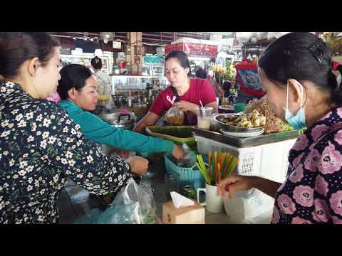 Kinds Of  Foods For Sales In Phnom Penh  - Morning Walk Through Cambodian Market