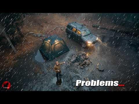 Solo Heavy Rain Camp ⛈️ Things Get Crazy Fast