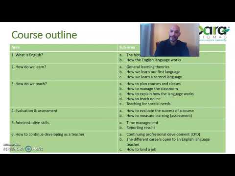 Dara Idiomas Teacher's Course Structure, Outline and Week #1