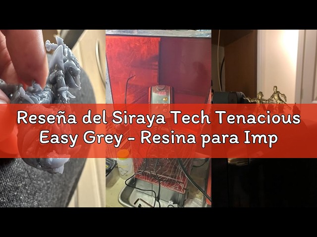 Vídeo relacionado con Siraya Tech Tenacious Easy Grey - Resina para impresora 3D flexible, 405 nm, resistente a los rayos UV, alta resistencia al impacto y alta tenacidad, 1 kg