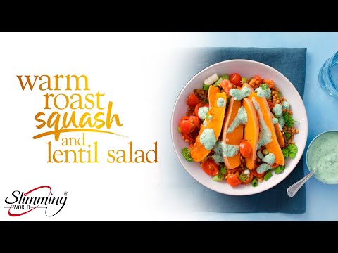 😋Warm roast squash and lentil salad recipe #slimmingworld info and Syns in the description ⬇️