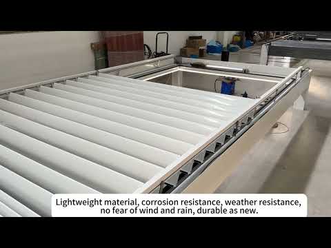 Outdoor Garden Motorized Retractable Louvered Pergola Design