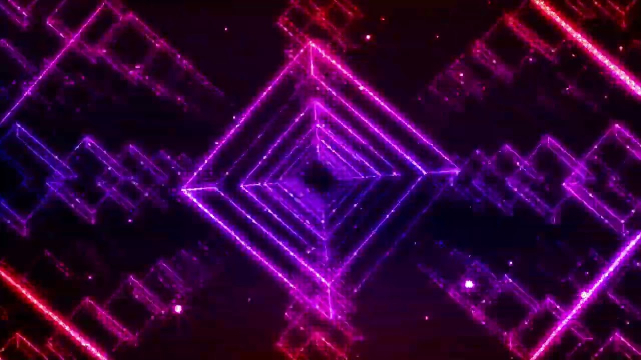 4K Neon Square Tunnel VJ Loop | Hypnotic Green and Blue Visuals DJs & Creative Artist