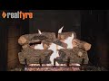 Real Fyre 16" Burnt Rustic Oak Vented Natural Gas Logs Set with Safety Pilot Kit