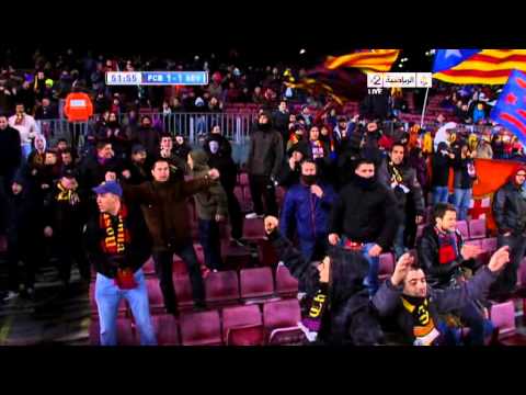David ViLLa Goal FC Barcelona 2-1 Seville  HD 23/02/2013