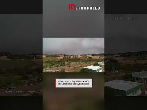 Vídeo mostra chegada de tornado em Laranjeiras do Sul, no Paraná