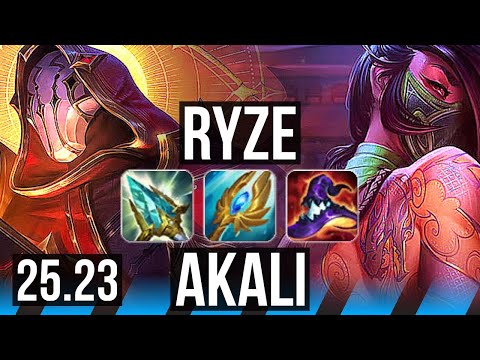 RYZE vs AKALI (MID) | 10/2/9, Godlike | EUNE Challenger | 25.23