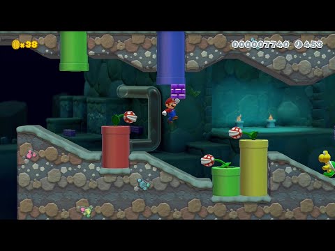Super Mario Maker 2 - [NSM3DW] W1 -2: Koopa Troopa Cave by GMlFabio - No Commentary