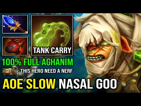100% Full Aghanim 1v5 AoE Slow Tank Carry Bristleback Mid with Insane Max Quill Spray Damage Dota 2