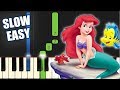 Part Of Your World - The Little Mermaid | SLOW EASY PIANO TUTORIAL + SHEET MUSIC by Betacustic