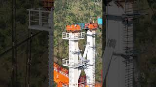 High Altitude Steel Arch Rib Hoisting Of Guniuhe Mega Bridge