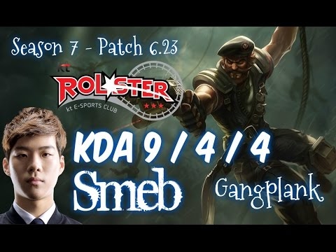 KT Smeb GANGPLANK vs POPPY Top - Patch 6.23 KR Ranked