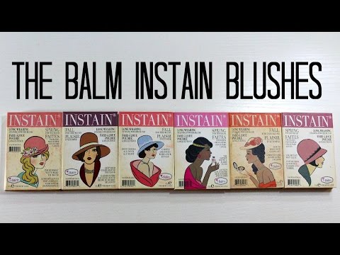The Balm Instain Blush Swatches + Review! ALL 6! | samantha jane Video