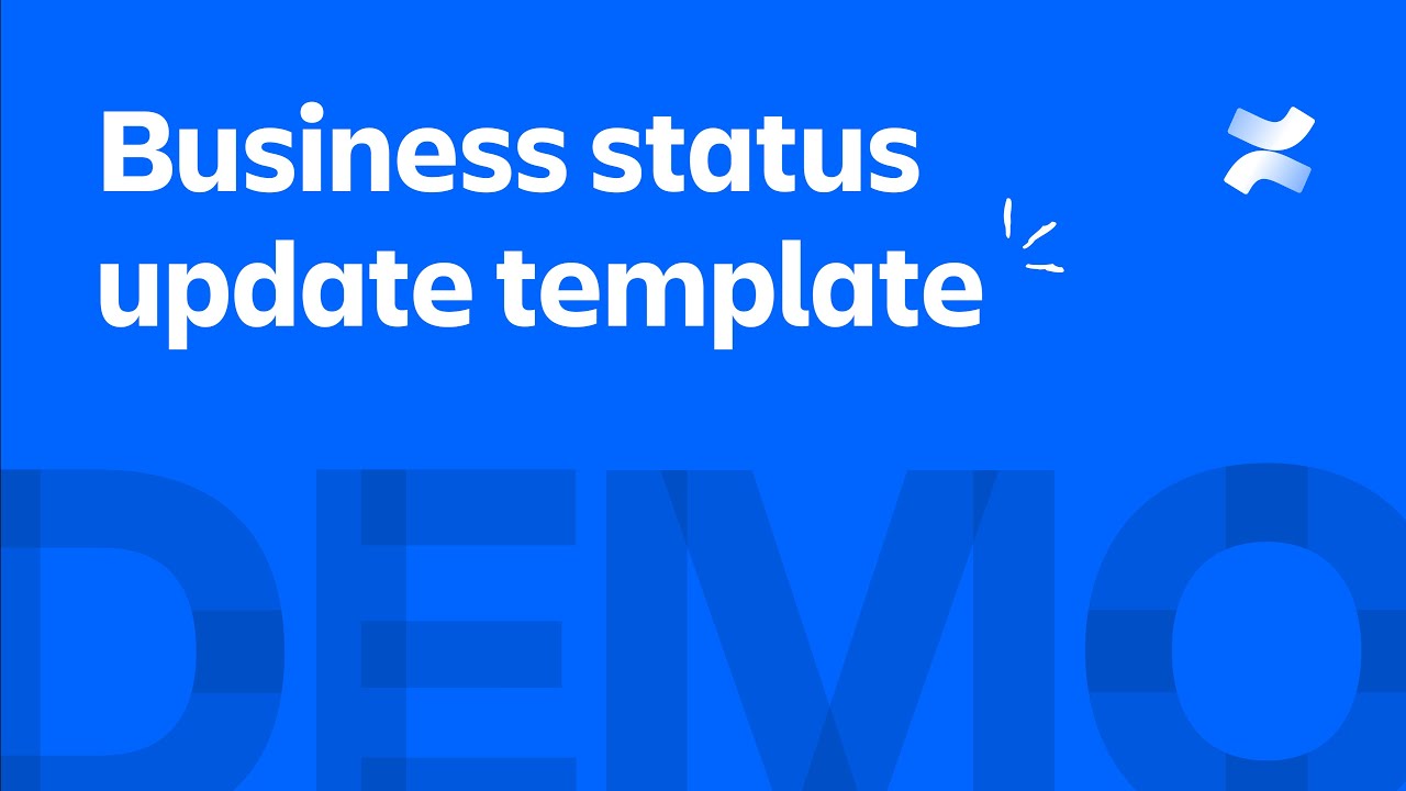 Business Status Update Template | Confluence | Atlassian - YouTube