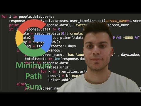 Google Coding Interview Minimum Path Sum Leetcode