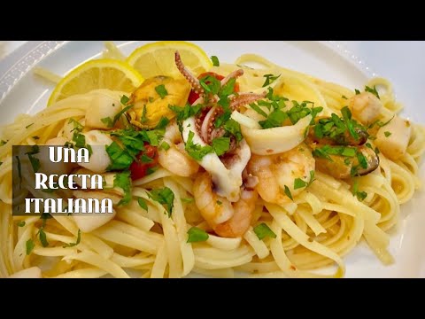 Pasta con MARISCOS Estilo ITALIANO | Prepara Linguini con Mariscos de una forma Fácil
