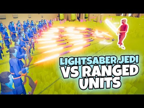 LIGHTSABER JEDI VS EVERY RANGED UNITS (CUSTOM) | TABS MODDED GAMEPLAY