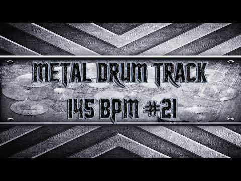 Simple Straight Metal Drum Track 145 BPM (HQ,HD)