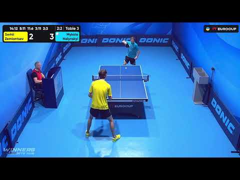 18:50 Serhii Zemiantsev - Mykola Halynskyi 23.09.2023 TT Euro.Cup Ukraine Star. TABLE 3