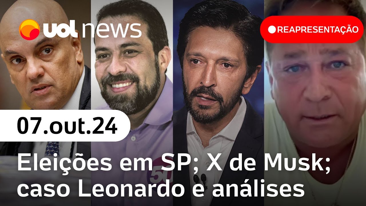 Eleições: Boulos e Nunes em SP; entrevista com Gleisi e caso Leonardo | Reapresentação UOL News