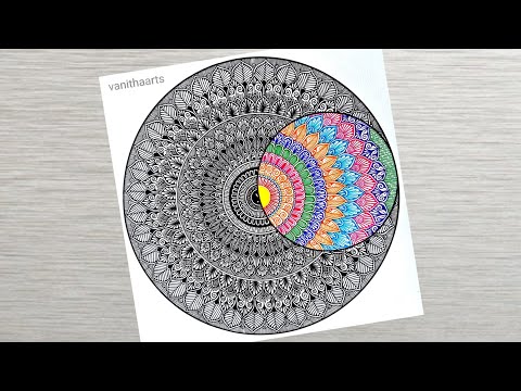 Colorful Mandala Art Using Spirograph Technique Step by Step Tutorial vanithaarts geometricalart