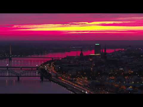 aerial latvia riga june 2018 sunset 90mm zoom 4k inspire 2 prores aerial video  4K