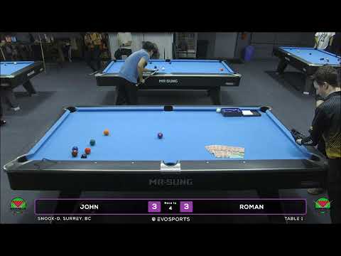 JOHN vs ROMAN - SNOOK-D - TABLE 1 | EvoSports