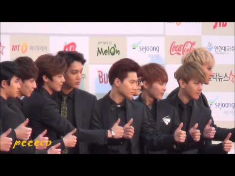 140212 The 3rd Gaon Awards - EXO - Red Carpet