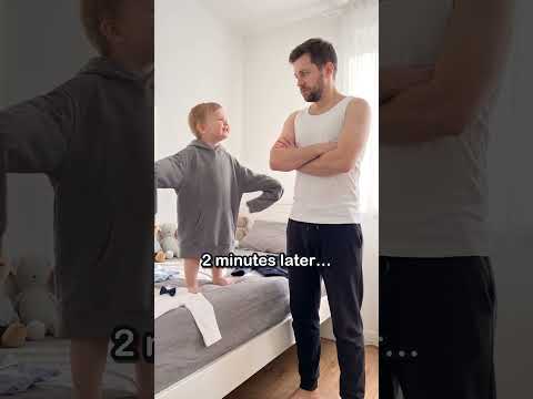 This is why I just let him wear my clothes 😂 #funny #toddlerlife #dad