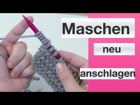 Cast on additional stitches | Loop stitches sideways