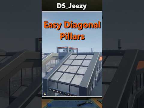 Satisfactory Tips #2 - Easy Diagonal Pillars #gaming #satisfactory #tips