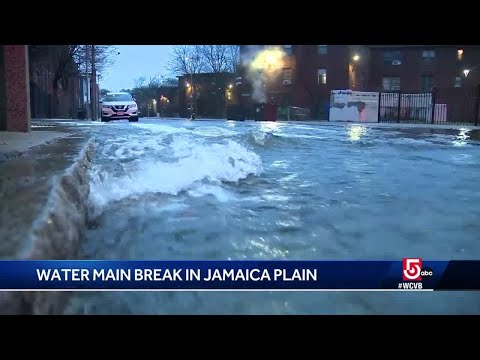 Water main break transforms Boston neighborhood into pond