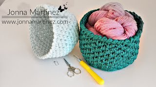 How To Crochet A Basket | Small Crochet Basket | Bulky Basket | Right Handed