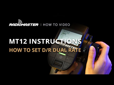 How to Set D/R Dual Rate | RadioMaster MT12 Surface Radio D/R Dual Rate Setting Instructions