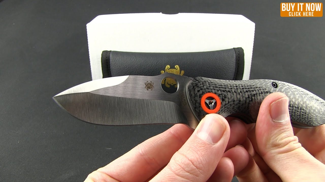 Spyderco Rubicon Flipper Liner Lock Knife Carbon Fiber (3" Satin) C187CFP