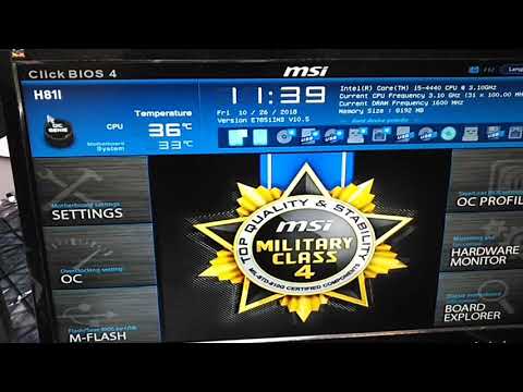 how to enter MSI motherboard BIOS change boot order