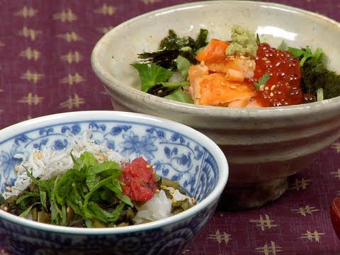 Ochazuke Recipe (Salmon Ikura Chazuke and Umeboshi Shirasu Takana Chazuke)
