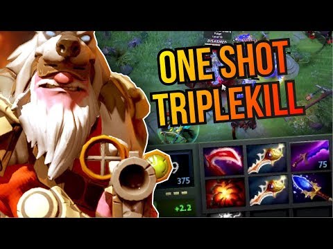 ONE SHOT TRIPELKILL - Sniper 2x Divine + Scepter by Waga 7.07 | Dota 2