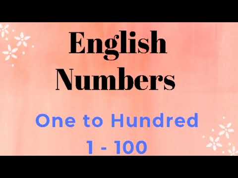 English Numbers || One to Hundred / 1-100