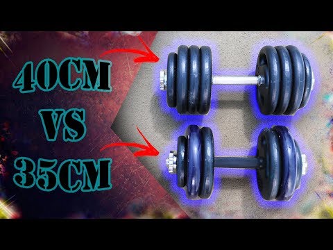 BARRA DE 35CM vs 40CM - ACADEMIA EM CASA